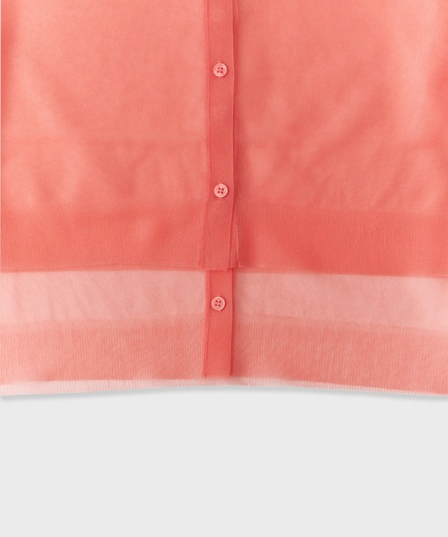 LE CIEL BLEU(ルシェルブルー)の「LE CIEL BLEU/ルシェルブルー Sheer Layered Cardigan シアーレイヤードカーディガン(カーディガン/ボレロ・レディース・ピンク・36)」の3枚目の写真