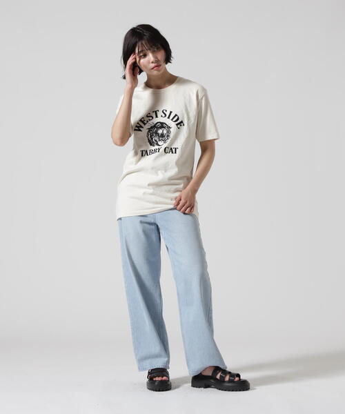 MIXTA(ミクスタ)の「MIXTA/ミクスタ CREW NECK TABBY Tシャツ(Tシャツ/カットソー・レディース・ナチュラル・S)」の4枚目の写真