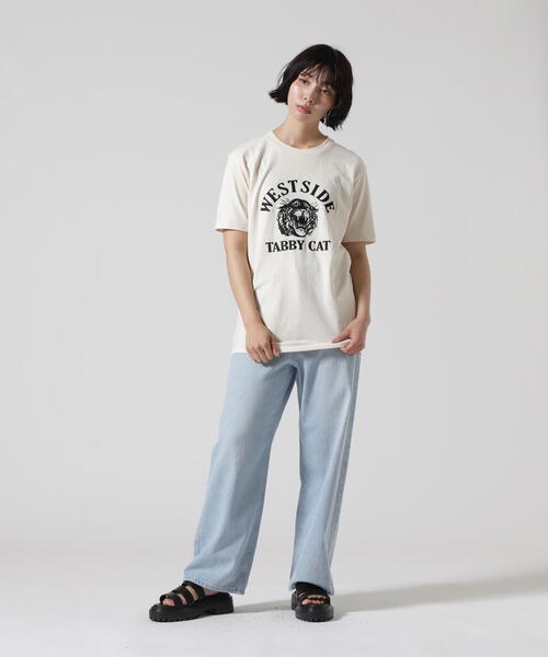 MIXTA(ミクスタ)の「MIXTA/ミクスタ CREW NECK TABBY Tシャツ(Tシャツ/カットソー・レディース・ナチュラル・S)」の5枚目の写真