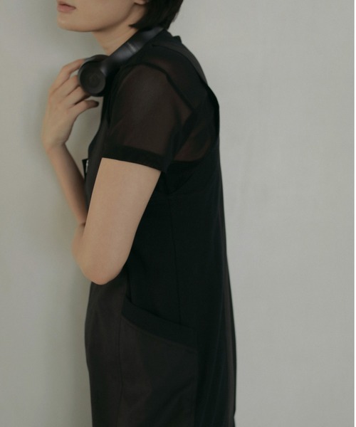 トップス anuke Sheer Tulle T-shirts Black Sheer Tulle T-shirts（Tシャツ/カットソー）｜anuke