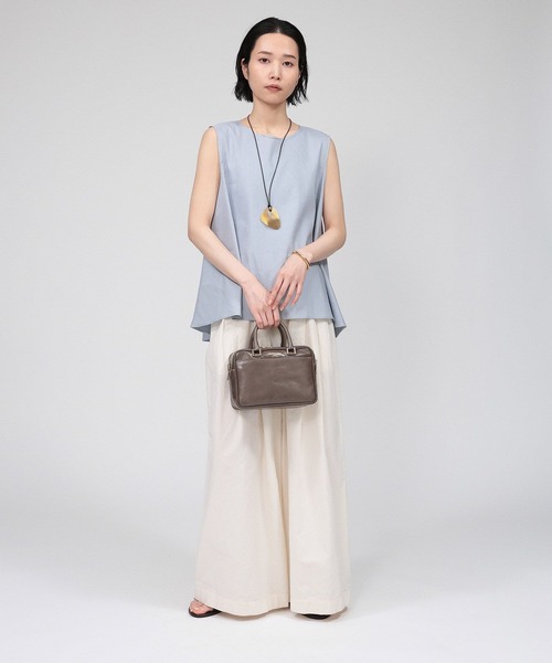 BABYLONE(バビロン)の「リネンレーヨンストレッチブラウス(シャツ/ブラウス・レディース・ベージュ/ブラック/サックスブルー・フリー)」の12枚目の写真