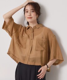 ITS'DEMO | 【手洗い可】シアーショート丈シャツ(シャツ/ブラウス)