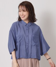 ITS'DEMO | 【手洗い可】シアーショート丈シャツ(シャツ/ブラウス)