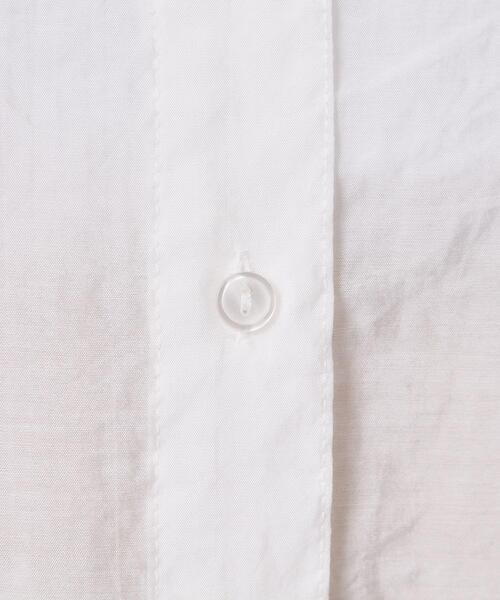 ITS'DEMO（イッツデモ）の「【手洗い可】シアーショート丈シャツ（シャツ/ブラウス・レディース・ブルー/ブラック/オフホワイト/キャメル・00）」の15枚目の写真