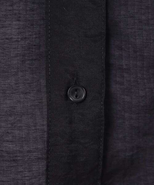 ITS'DEMO（イッツデモ）の「【手洗い可】シアーショート丈シャツ（シャツ/ブラウス・レディース・ブルー/ブラック/オフホワイト/キャメル・00）」の7枚目の写真