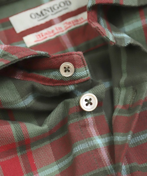 OMNIGOD（オムニゴッド）の「[OMNIGOD womens / オムニゴッド] コットンギャバチェック スプレッドカラーシャツ（シャツ/ブラウス・レディース・レッド系その他/グリーン系その他・0）」の17枚目の写真