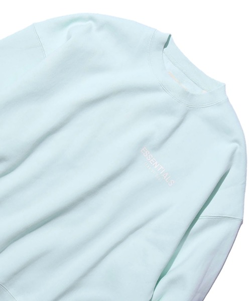 FOG ESSENTIALS(エフオージーエッセンシャルズ)の「FOG ESSENTIALS/エッセンシャルズ FOG 1POINT LOGO CREW SWEAT ロゴ トレーナー/ロゴ スウェット トレーナー 裏起毛 ワンポイント ロゴ オーバーサイズ(スウェット・メンズ・ミント/ヘザーグレー・M/L/XL)」の2枚目の写真