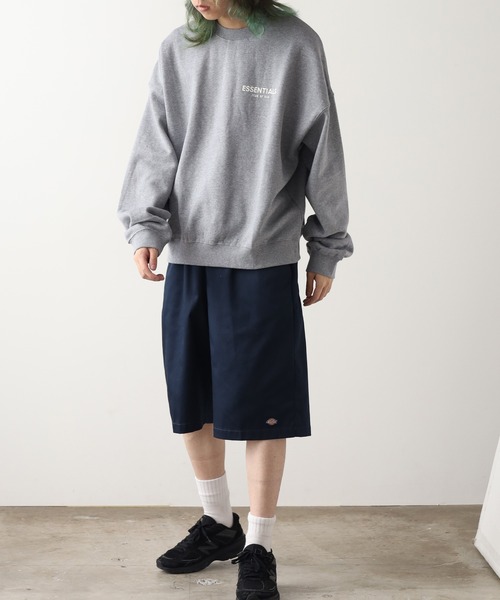 FOG ESSENTIALS(エフオージーエッセンシャルズ)の「FOG ESSENTIALS/エッセンシャルズ FOG 1POINT LOGO CREW SWEAT ロゴ トレーナー/ロゴ スウェット トレーナー 裏起毛 ワンポイント ロゴ オーバーサイズ(スウェット・メンズ・ミント/ヘザーグレー・M/L/XL)」の7枚目の写真