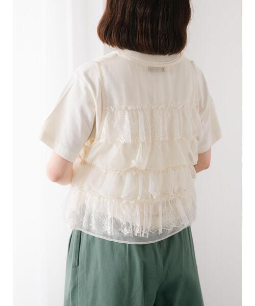 Samansa Mos2（サマンサ モスモス）の「異素材フリルベスト（ベスト・レディース・キナリ/ブラック/ベージュ・F）」の20枚目の写真