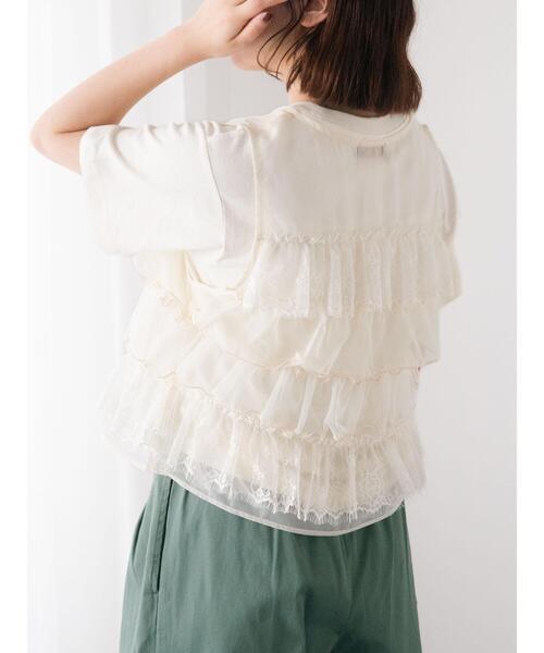 Samansa Mos2（サマンサ モスモス）の「異素材フリルベスト（ベスト・レディース・キナリ/ブラック/ベージュ・F）」の21枚目の写真