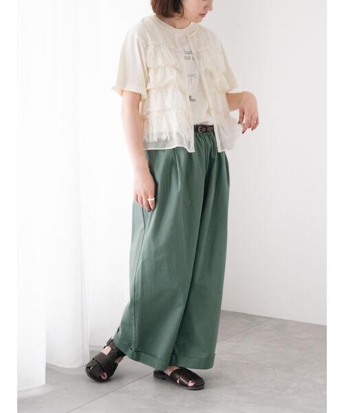 Samansa Mos2（サマンサ モスモス）の「異素材フリルベスト（ベスト・レディース・キナリ/ブラック/ベージュ・F）」の14枚目の写真