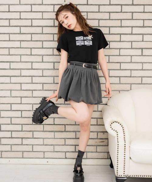 couture BY ROJITA(クチュールバイロジータ)の「ベルト付きバルーンスカパン(スカート・レディース・ブラック/グレー・FREE)」の15枚目の写真