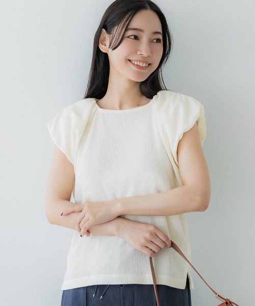 coca(coca)(コカ)の「パフスリーブブラウス(シャツ/ブラウス・レディース・アイボリー/ブラック/A/B/C/D/ホワイト・M/L/S)」の3枚目の写真