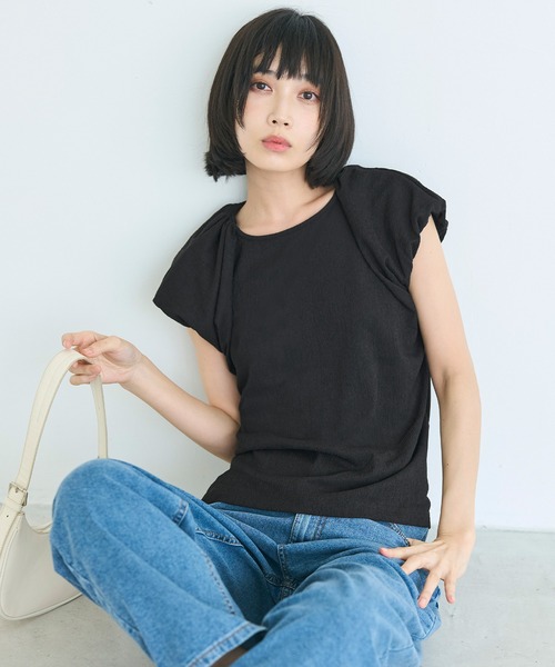 coca(coca)(コカ)の「パフスリーブブラウス(シャツ/ブラウス・レディース・アイボリー/ブラック/A/B/C/D/ホワイト・M/L/S)」の16枚目の写真