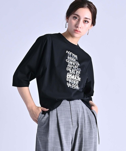 RAW FUDGE ローファッジ プリーツ カットソー 半袖 ロゴ Tシャツ カットソー RAW FUDGE