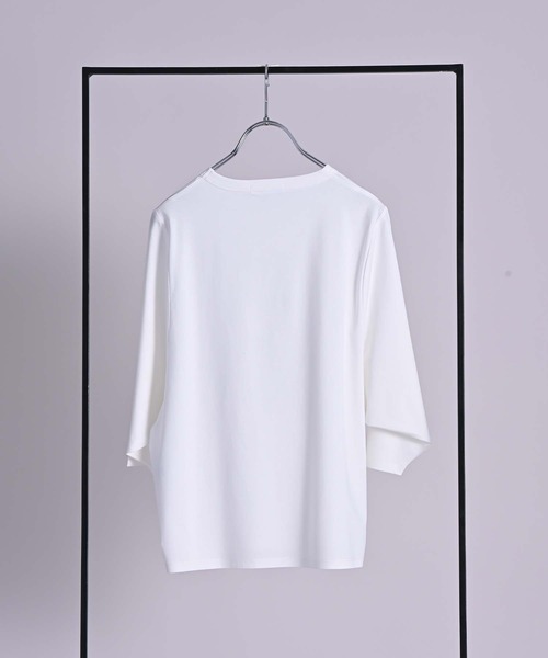 RAW FUDGE（ローファッジ）の「ポイント箔プリントTシャツ（Tシャツ/カットソー・レディース・チャコールグレー/オフホワイト/ブラック・M）」の7枚目の写真