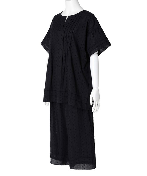 KID BLUE（キッドブルー）の「キッドブルー -２５カットドビーコットン -半袖パジャマ -KNBK375 -kidblue（ルームウェア/パジャマ・レディース・サックスブルー/ブラック・M）」の6枚目の写真