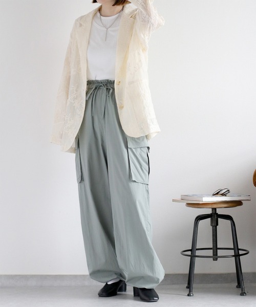 cepo（セポ）の「〈セットアップ対応〉フラワー刺繍テーラードジャケット（テーラードジャケット・レディース・ブラウン/オフホワイト・M）」の18枚目の写真