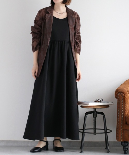 cepo（セポ）の「〈セットアップ対応〉フラワー刺繍テーラードジャケット（テーラードジャケット・レディース・ブラウン/オフホワイト・M）」の15枚目の写真