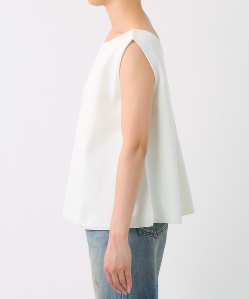 BABYLONE（バビロン）の「ノースリ2WAYネックプルオーバー（Tシャツ/カットソー・レディース・ブラック/ホワイト・フリー）」の15枚目の写真