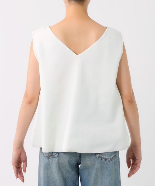 BABYLONE（バビロン）の「ノースリ2WAYネックプルオーバー（Tシャツ/カットソー・レディース・ブラック/ホワイト・フリー）」の4枚目の写真