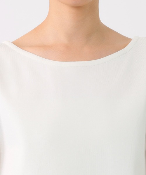 BABYLONE（バビロン）の「ノースリ2WAYネックプルオーバー（Tシャツ/カットソー・レディース・ブラック/ホワイト・フリー）」の6枚目の写真