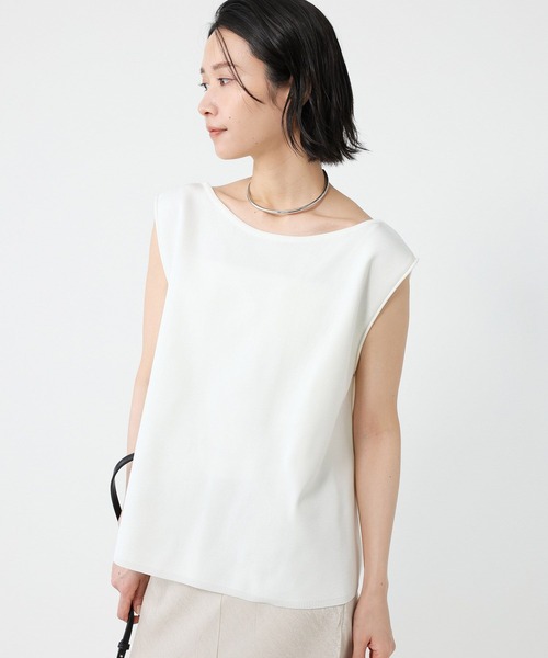 BABYLONE（バビロン）の「ノースリ2WAYネックプルオーバー（Tシャツ/カットソー・レディース・ブラック/ホワイト・フリー）」の22枚目の写真