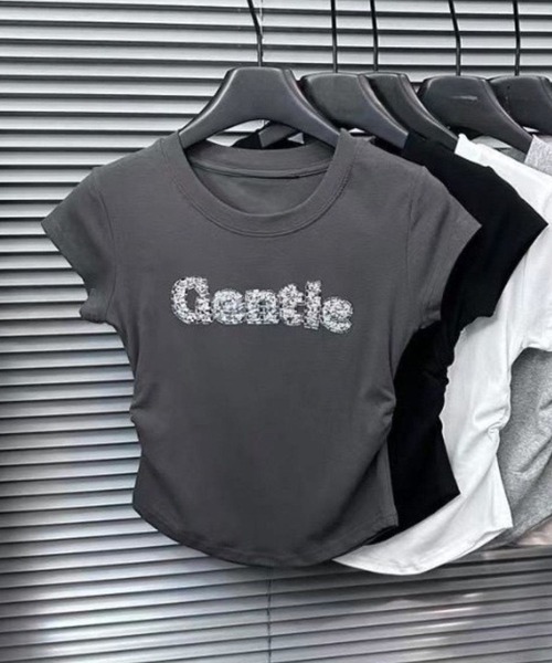 SPIGA（スピーガ）の「ﾛｺﾞ入りｻｲﾄﾞｷﾞｬｻﾞｰTｼｬﾂ（Tシャツ/カットソー・レディース・ホワイト/ブラック/レッド/グレー/ライトグレー・SMALL/X-LARGE/LARGE/MEDIUM）」の4枚目の写真