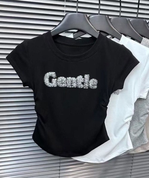 SPIGA（スピーガ）の「ﾛｺﾞ入りｻｲﾄﾞｷﾞｬｻﾞｰTｼｬﾂ（Tシャツ/カットソー・レディース・ホワイト/ブラック/レッド/グレー/ライトグレー・SMALL/X-LARGE/LARGE/MEDIUM）」の2枚目の写真