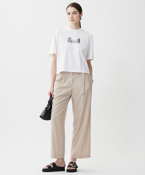 ICB（アイシービー）の「クロップド ロゴTEE（Tシャツ/カットソー・レディース・グレー系/アイボリー系・X-LARGE/LARGE）」の3枚目の写真