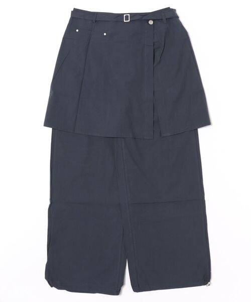 PLACE STUDIO（プレイススタジオ）の「PLACE STUDIO／ボタンベルトスカートパンツ（その他パンツ・レディース・ブラック/ベージュ/ネイビー・FREE）」の2枚目の写真