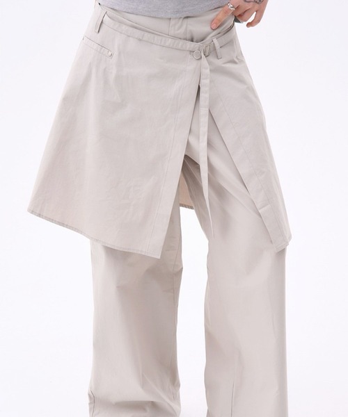 PLACE STUDIO（プレイススタジオ）の「PLACE STUDIO／ボタンベルトスカートパンツ（その他パンツ・レディース・ブラック/ベージュ/ネイビー・FREE）」の8枚目の写真