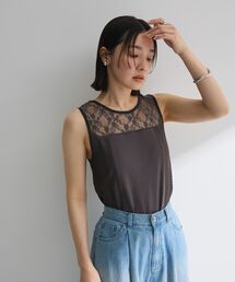 Sugar spoon | ・SUGAR SPOON 2wayレースタンク(カップ付)(タンクトップ)