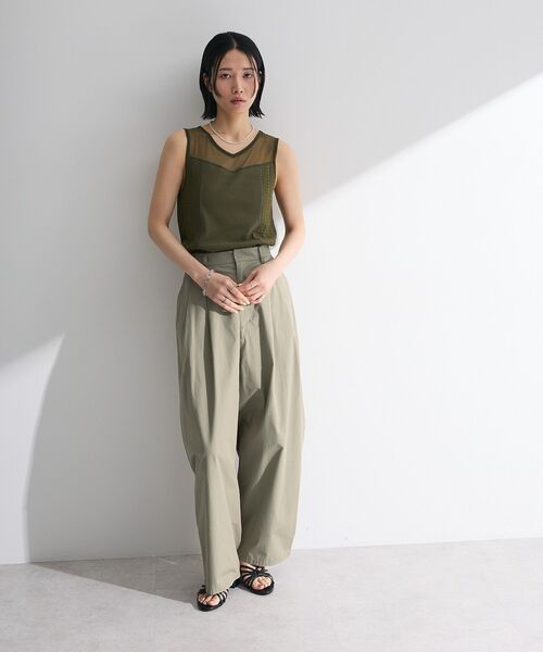 Sugar spoon(シュガースプーン)の「・SUGAR SPOON 2wayレースタンク(カップ付)(タンクトップ・レディース・カーキ/チャコールグレー/ブラック/オフホワイト・FREE)」の6枚目の写真