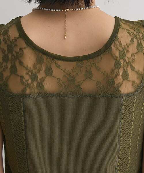 Sugar spoon(シュガースプーン)の「・SUGAR SPOON 2wayレースタンク(カップ付)(タンクトップ・レディース・カーキ/チャコールグレー/ブラック/オフホワイト・FREE)」の14枚目の写真