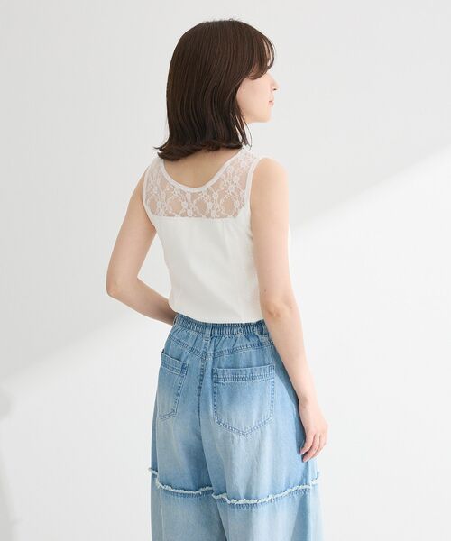 Sugar spoon(シュガースプーン)の「・SUGAR SPOON 2wayレースタンク(カップ付)(タンクトップ・レディース・カーキ/チャコールグレー/ブラック/オフホワイト・FREE)」の20枚目の写真