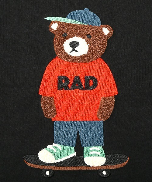 LUXSTYLE(ラグスタイル)の「くまサガラ刺繍半袖Tシャツ(Tシャツ/カットソー・メンズ・ホワイト/パープル/ブラック・L/M)」の6枚目の写真