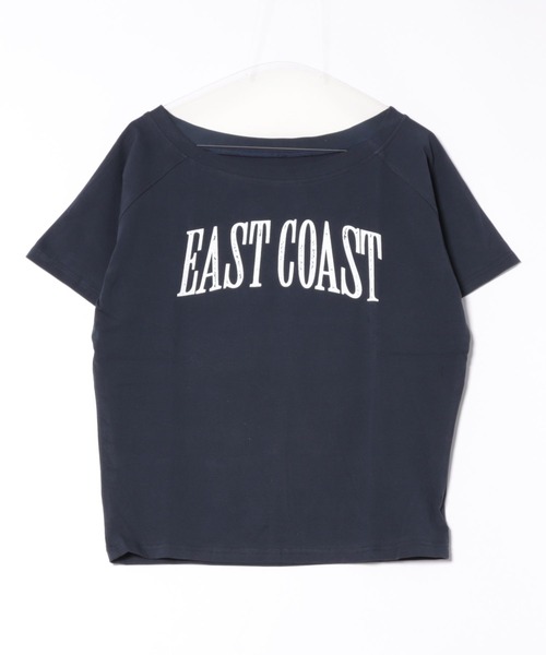 Songe(ソンジュ)の「ロゴプリントワンショルダー半袖Tシャツ(Tシャツ/カットソー・レディース・ネイビー/ブラック・M/L)」の14枚目の写真