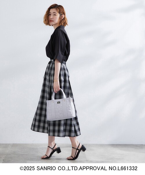 サンリオセレクト L L24201】サンリオ合皮チェックプレートミニ財布 | AXCIS