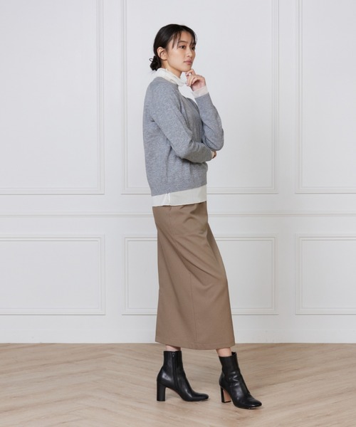 I.T.'S international(イッツインターナショナル)の「カシミヤ混クルーネックプルオーバー《CASH5》(ニット/セーター・レディース・ネイビー/グレー/ホワイト/ブルー/オレンジ・フリー)」の18枚目の写真