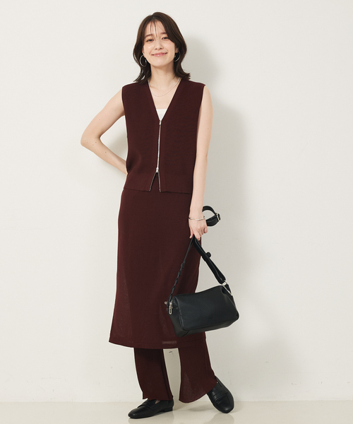 abahouse mavie(アバハウスマヴィ)の「【セットアップ対応】ニットスカートレイヤードパンツ(その他パンツ・レディース・ブラック/ブラウン・フリー)」の5枚目の写真