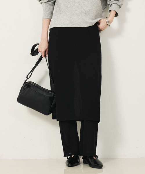 abahouse mavie(アバハウスマヴィ)の「【セットアップ対応】ニットスカートレイヤードパンツ(その他パンツ・レディース・ブラック/ブラウン・フリー)」の17枚目の写真