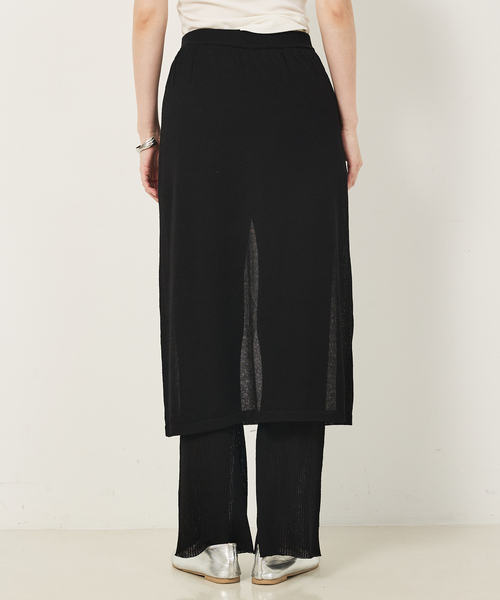 abahouse mavie(アバハウスマヴィ)の「【セットアップ対応】ニットスカートレイヤードパンツ(その他パンツ・レディース・ブラック/ブラウン・フリー)」の20枚目の写真