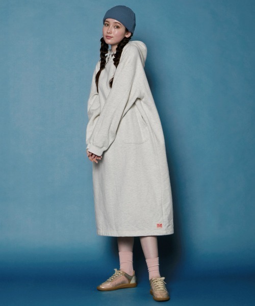 KRIFF MAYER Lady's Collection（クリフメイヤーレディースコレクション）の「裏起毛杢スウェットワンピース（スウェット・レディース・チャコール/オートミール/グリーン/カラフル/グレー/ブルー・MEDIUM/LARGE）」の9枚目の写真