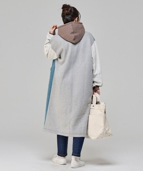 KRIFF MAYER Lady's Collection（クリフメイヤーレディースコレクション）の「裏起毛杢スウェットワンピース（スウェット・レディース・チャコール/オートミール/グリーン/カラフル/グレー/ブルー・MEDIUM/LARGE）」の14枚目の写真