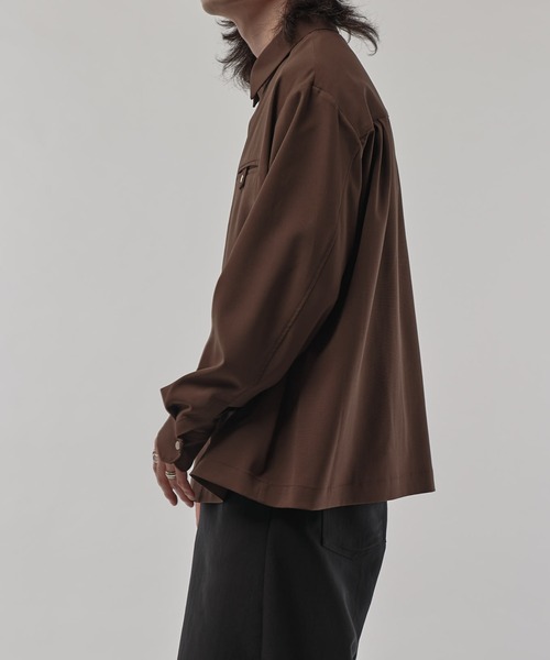 CULLNI（クルニ）の「【CULLNI/クルニ】ポケ付き比翼シャツ（シャツ/ブラウス・メンズ・アイボリー/ブラック/ブラウン・1/2）」の19枚目の写真