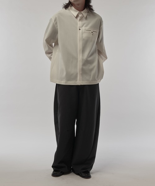 CULLNI（クルニ）の「【CULLNI/クルニ】ポケ付き比翼シャツ（シャツ/ブラウス・メンズ・アイボリー/ブラック/ブラウン・1/2）」の9枚目の写真