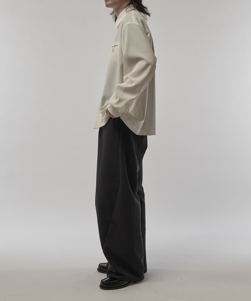 CULLNI（クルニ）の「【CULLNI/クルニ】ポケ付き比翼シャツ（シャツ/ブラウス・メンズ・アイボリー/ブラック/ブラウン・1/2）」の10枚目の写真