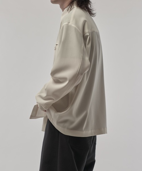 CULLNI（クルニ）の「【CULLNI/クルニ】ポケ付き比翼シャツ（シャツ/ブラウス・メンズ・アイボリー/ブラック/ブラウン・1/2）」の6枚目の写真