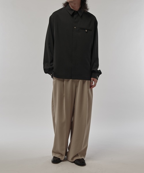 CULLNI（クルニ）の「【CULLNI/クルニ】ポケ付き比翼シャツ（シャツ/ブラウス・メンズ・アイボリー/ブラック/ブラウン・1/2）」の17枚目の写真